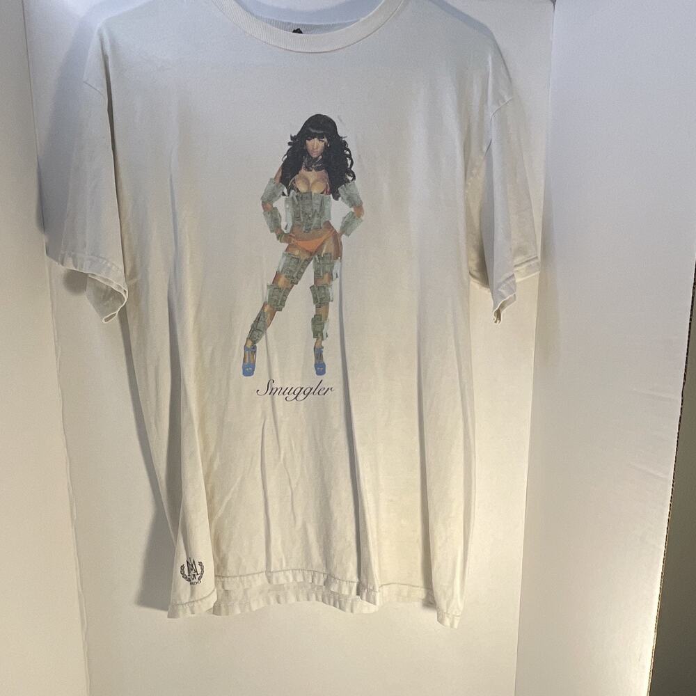AKOO Men's White Graphic Print Crew Neck Short Sleeve T-Shirt Size M